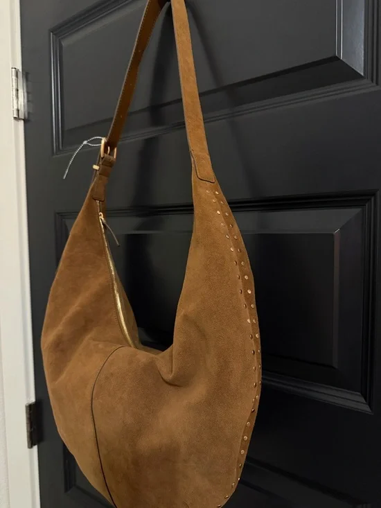 NWOT Madewell, The Essential Curve Shoulder Bag in Aged Cognac - Picture 4 of 13